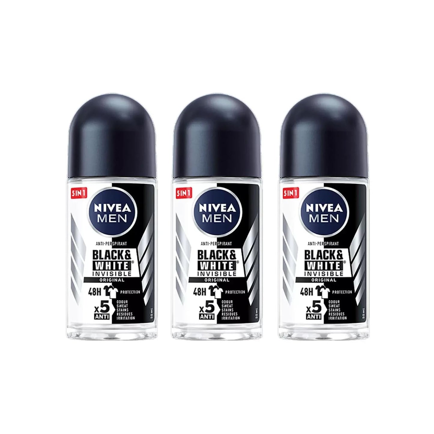 Nivea Men Black & White Original Roll On Deodorant - 50ml
