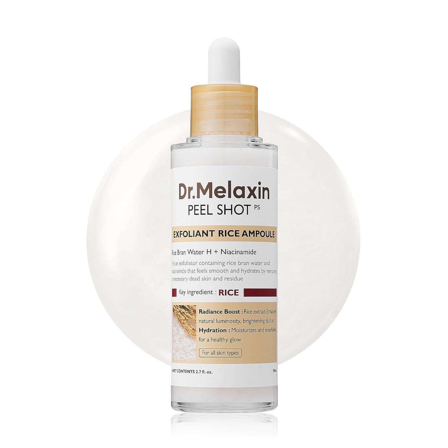 Peel Shot Glow White Rice Peeling Ampoule, 80ml
