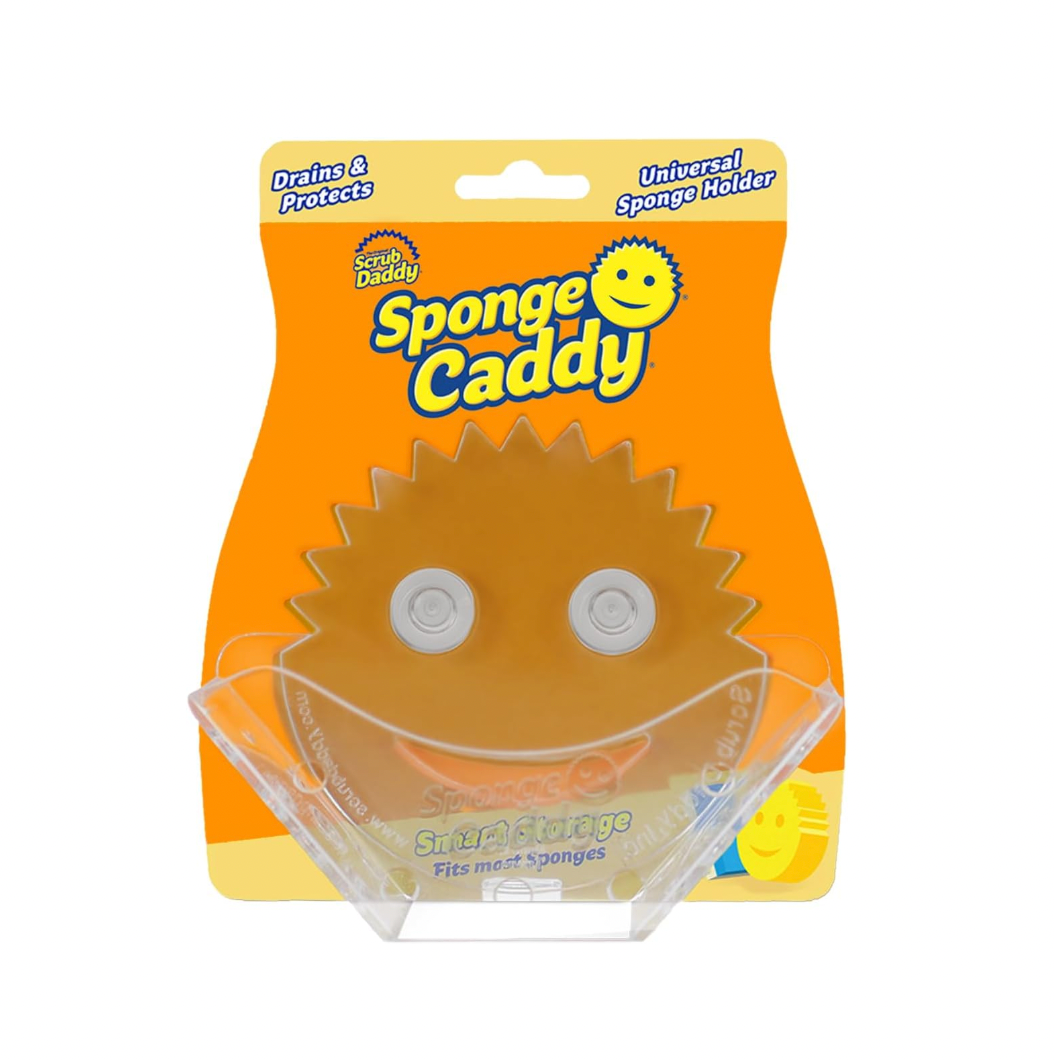 Scrub Daddy Sponge Holder - Sponge Caddy for Kitchen Organization - Self-Draining & Dishwasher Safe with Universal Suction (1 Count)