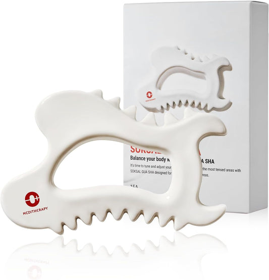 MEDITHERAPY SOKSAL GUASHA,Ceramic Gua Sha,Body Massage Tool