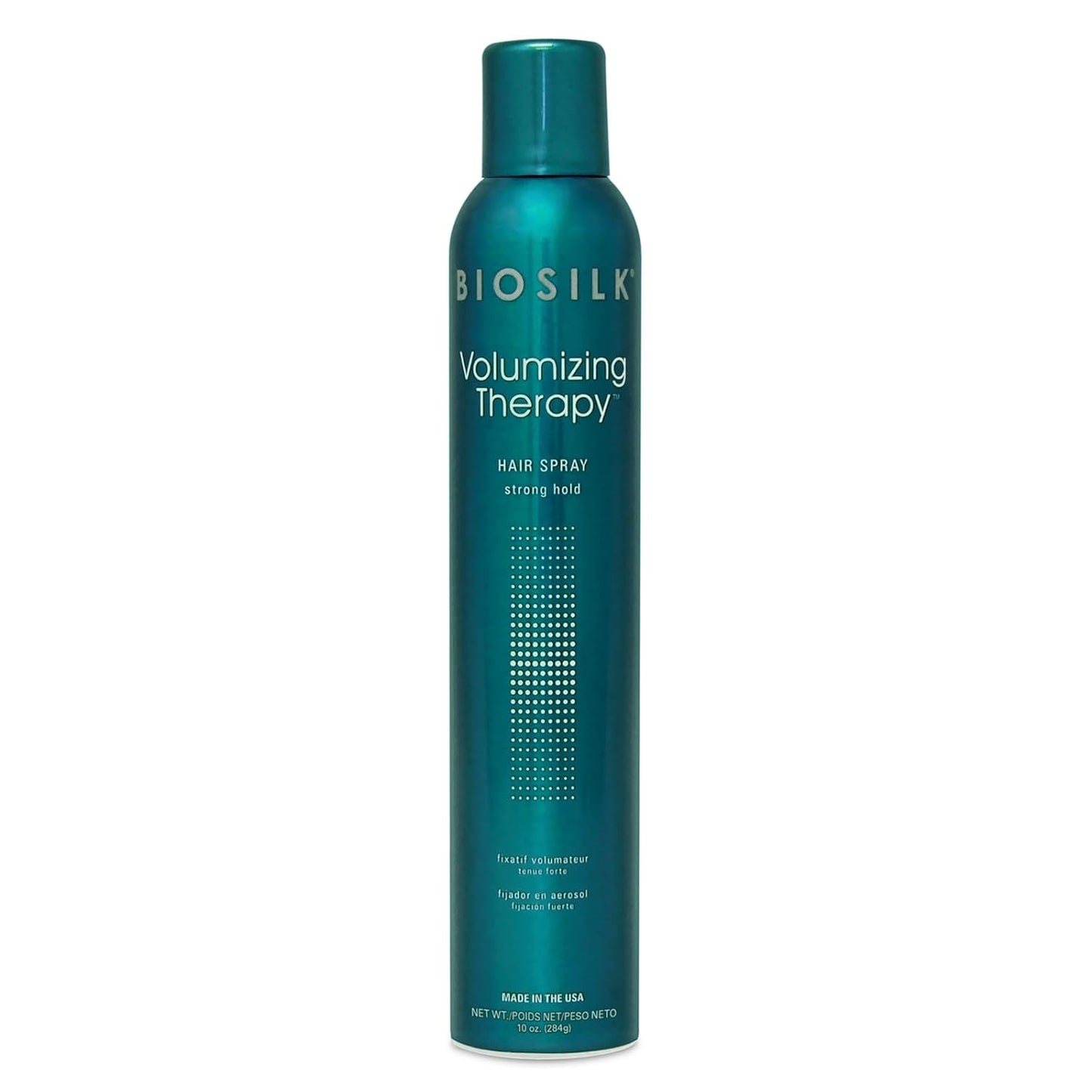 BioSilk Volumizing Therapy Strong Hold Hair Spray, Provides Extra Volume, Strength & Shine, Helps Styles Last, Sulfate, Paraben & Cruelty-Free, 10 Oz