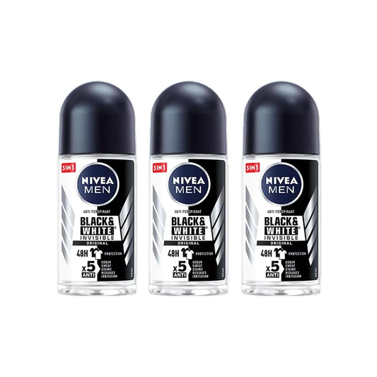 Nivea Men Black & White Original Roll On Deodorant - 50ml