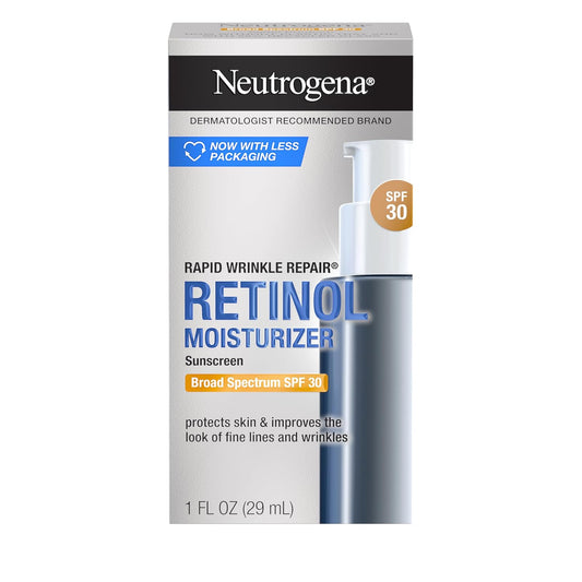 Neutrogena Rapid Wrinkle Repair Retinol Face Moisturizer with SPF 30 Sunscreen, 1 fl. oz