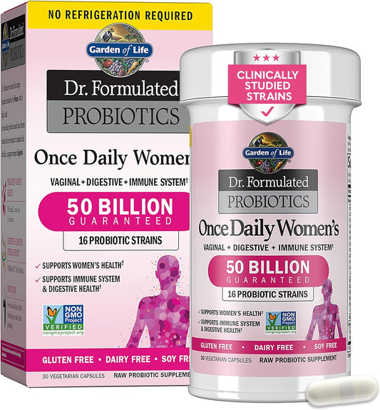Garden of Life Once Daily Dr. Formulated Probiotics for Women, 30 Capsules