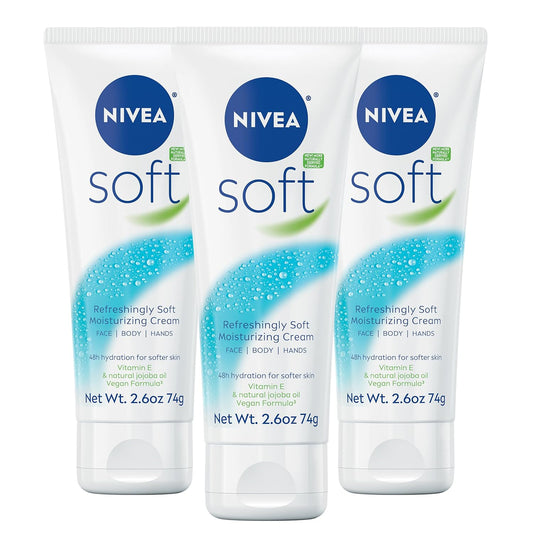 NIVEA Soft Refreshingly Soft Moisturizing Cream - 3 Pack