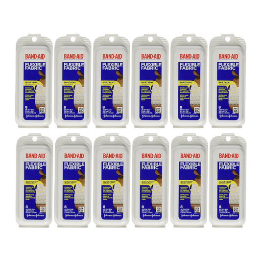 Band-Aid Flex Fabric Travel Pack - 8 Count, Pack of 12