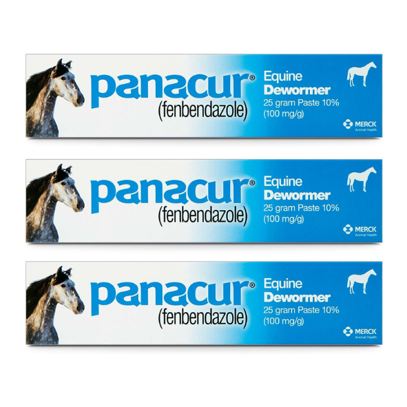PANACUR Dewormer Horse Paste 10% - 3 pack - 100mg Each