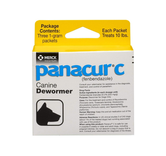 Panacur C Canine Dewormer (Fenbendazole) - pack of 1