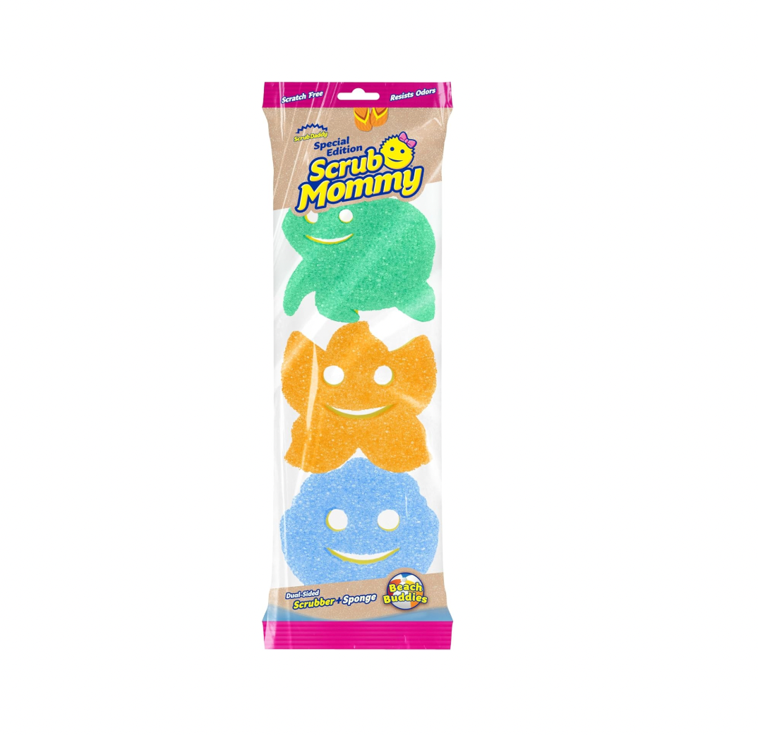 Scrub Daddy Scrub Mommy Special Edition Summer - Scratch-Free Multipurpose Dish Sponge - BPA Free & Made with Polymer Foam - Stain & Odor Resistant Kitchen Sponge (3ct)